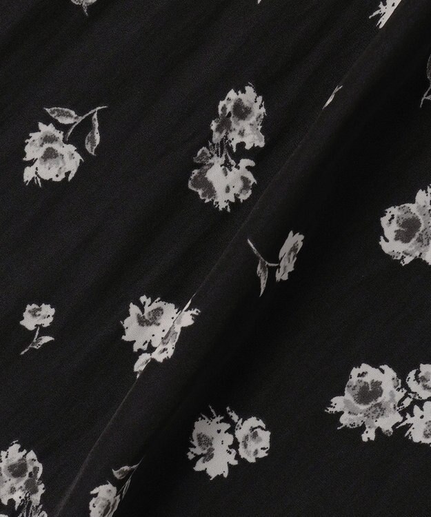 組曲 L ギャザーライトデシンボウタイ付き ワンピース ブラック系5