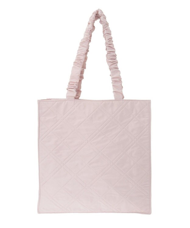 Maison de FLEUR ブランドロゴ刺繍キルティングスクエアトート Pink