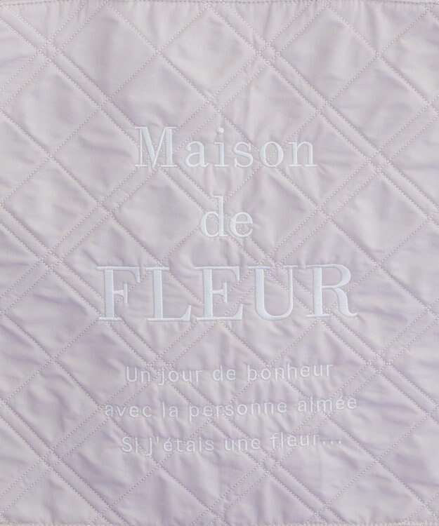 Maison de FLEUR ブランドロゴ刺繍キルティングスクエアトート Pink