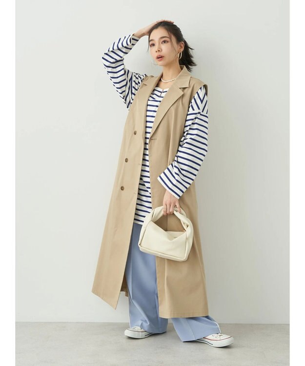 earth music&ecology ２ＷＡＹジレンチ Beige