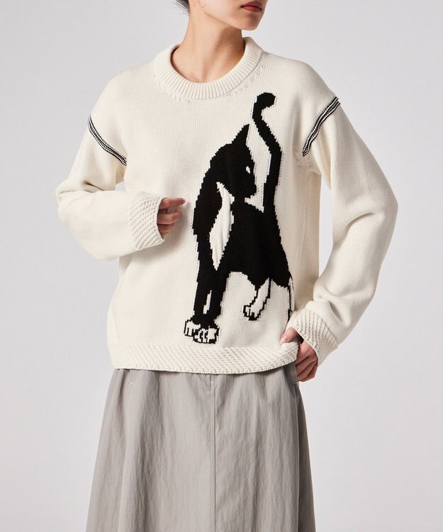 Paul Smith Cat クルーネック ニット オフホワイト