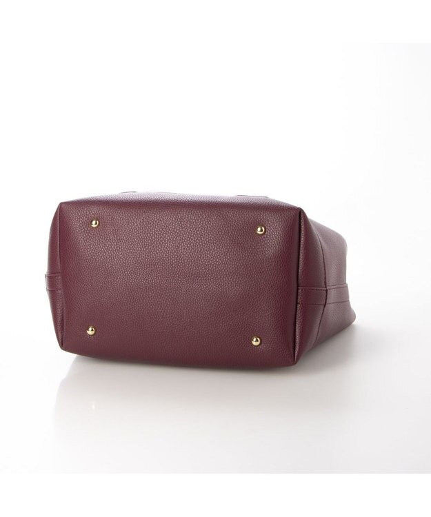 UNBILLION 【テレビ ドラマ着用アイテム】cachecache ショルダー付きパーテーション合成皮革トート ワイン