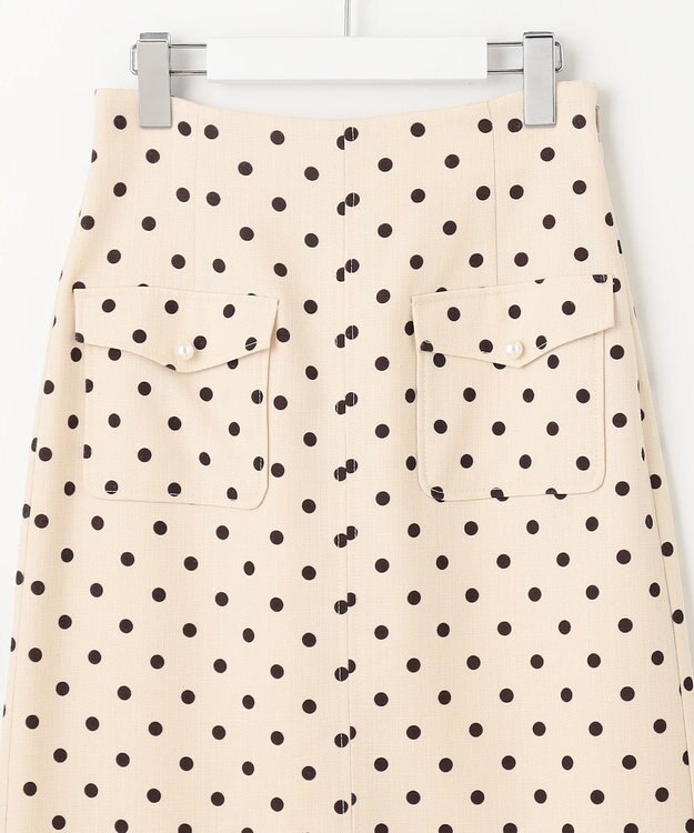 Feroux 【新色追加・洗える】パールポイントフラップ スカート アイボリー系9