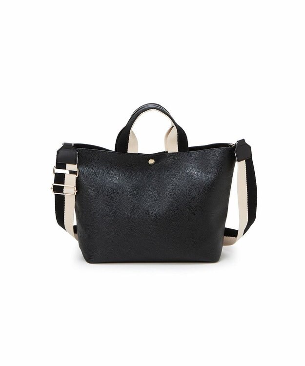 TOPKAPI 【Breath TOPKAPI】SCOTCH GRAIN スコッチグレイン プレーン 2トーンテープ ハンドル トートバッグ L ブラック