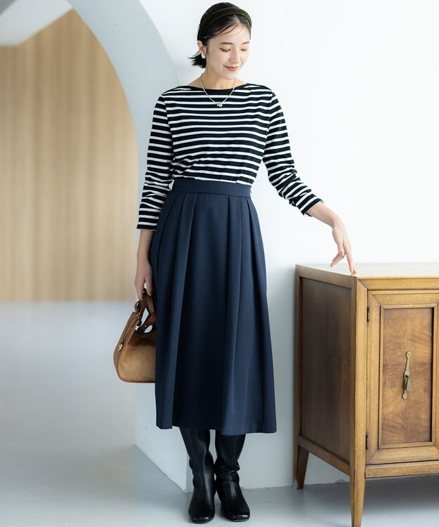 組曲 コットンバスクロング Tシャツ ブラック系1