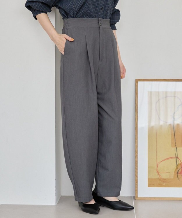 AMERICAN HOLIC カーブスラックスパンツ Gray