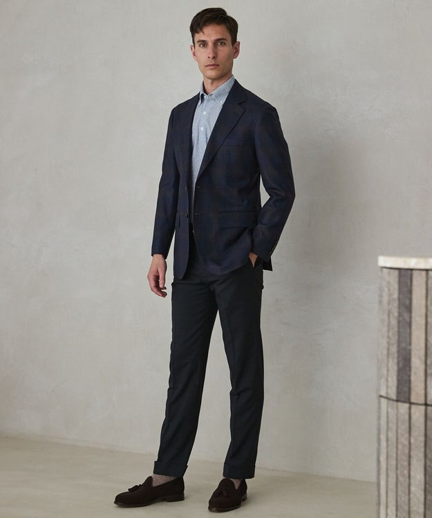 GOTAIRIKU セットアップ対応【ロングセラー】ウォッシャブル サマーウール100％パンツ(ノータック)26年モデル グレー系