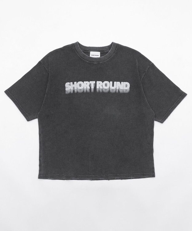 WEGO 【ユニセックス着用ITEM/MLサイズ展開】ブリーチワッフルダメージグラフィックT（SS） スミクロ