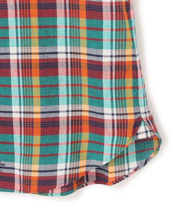 J.PRESS MEN 【J.PRESS ORIGINALS】Indian Madras Regular half Sleeve Shirt / Baggy-Fit グリーン系3