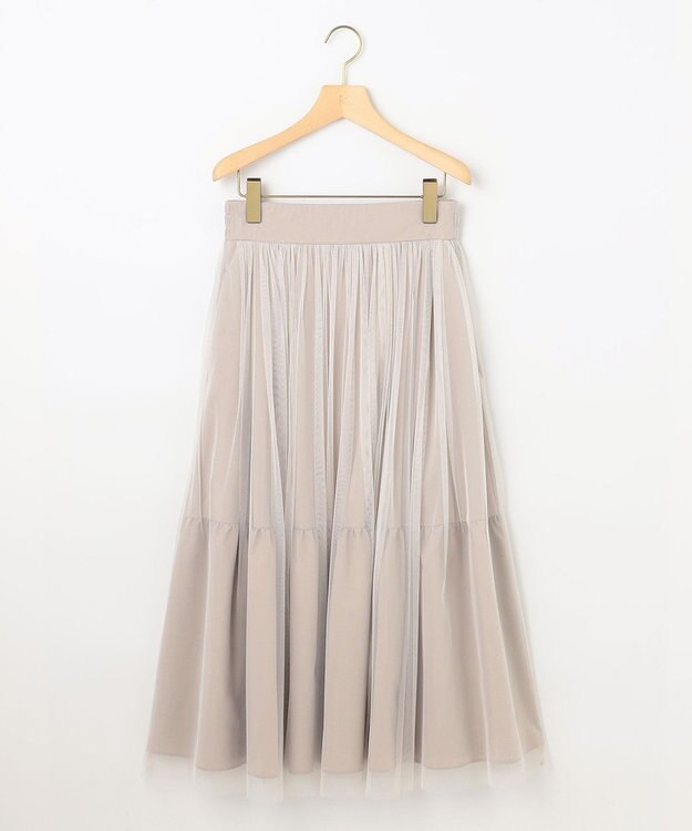 組曲 S ギャザーチュール ドラマティック スカート ピンクベージュ系
