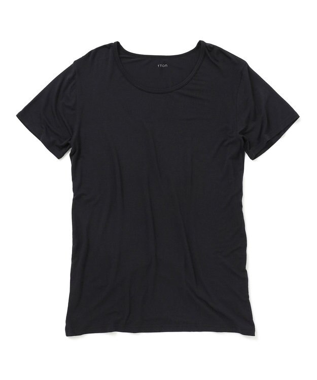 23区GOLF 【MEN】TTON なめらかレーヨン半袖Ｔシャツ ブラック系