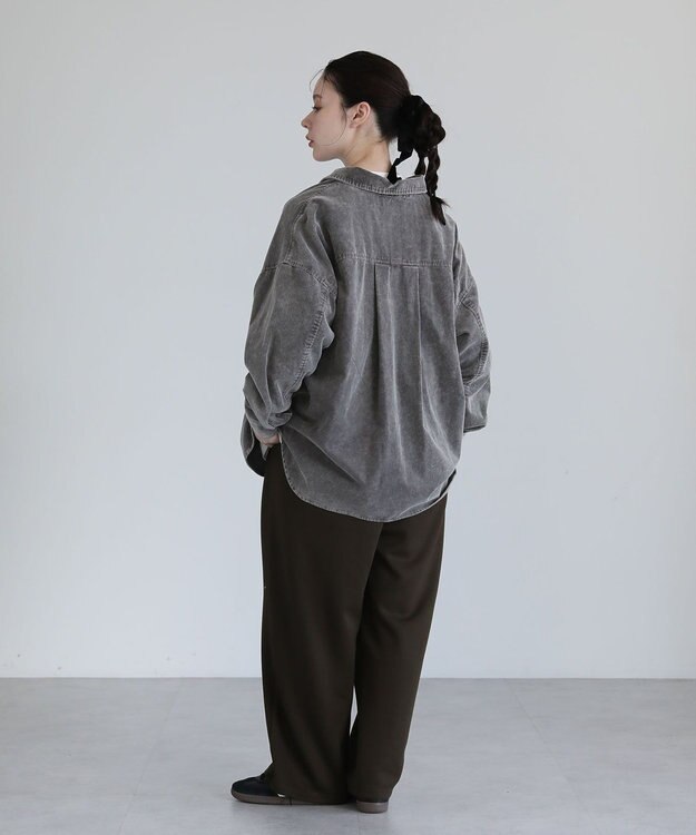 Green Parks ・ＥＬＥＮＣＡＲＥ　ＤＵＥ　ケミカルコーデュロイシャツ Gray