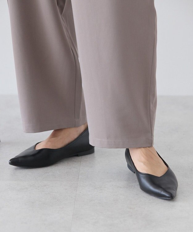 AMERICAN HOLIC カーブスラックスパンツ Gray Beige