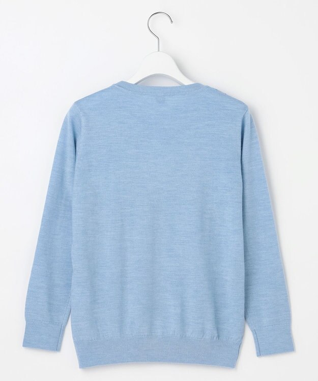 J.PRESS LADIES アーガイル ツイン ニット ソフトブルー系