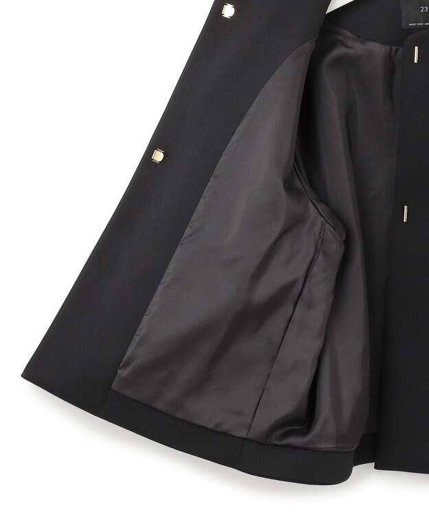 23区 S 【洗える】ネオプレーンジャージー ジャケット ブラック系