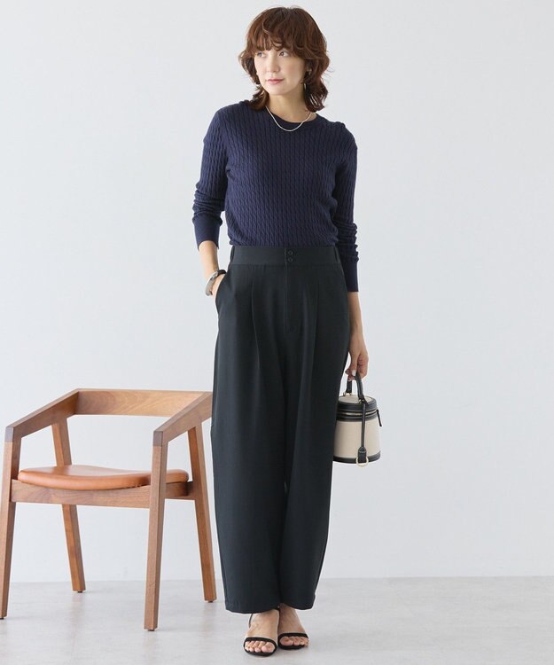 AMERICAN HOLIC カーブスラックスパンツ Black