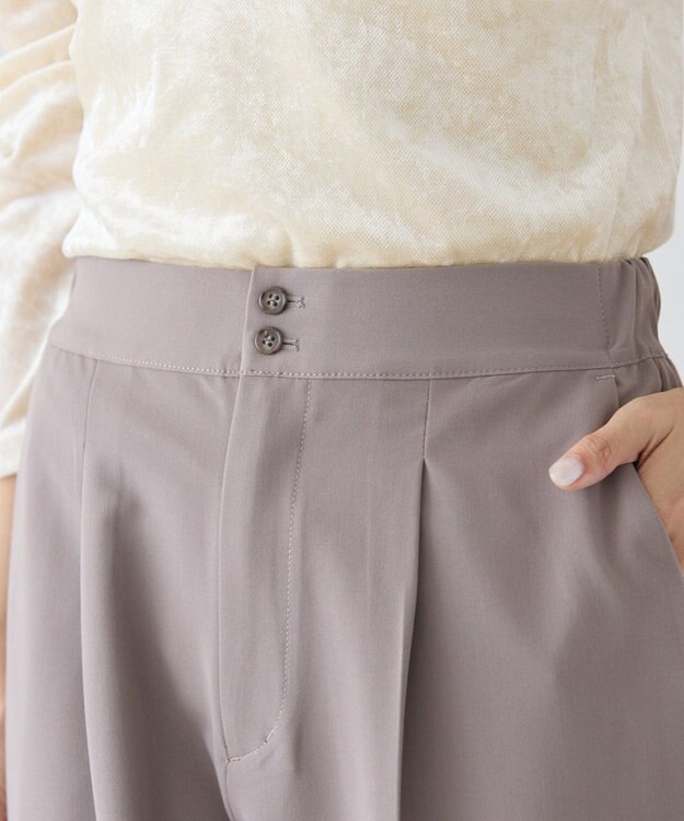 AMERICAN HOLIC カーブスラックスパンツ Gray Beige