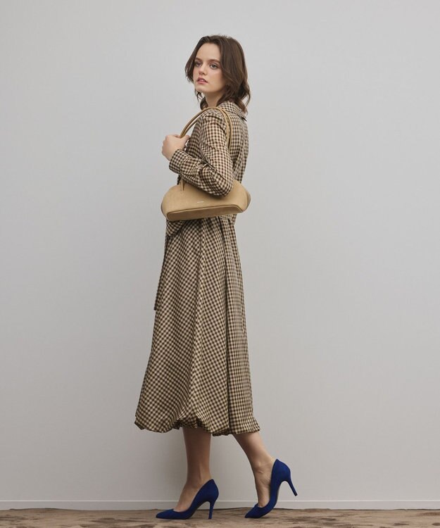 GRACE CONTINENTAL カシュクールバルーンワンピース ブラウン