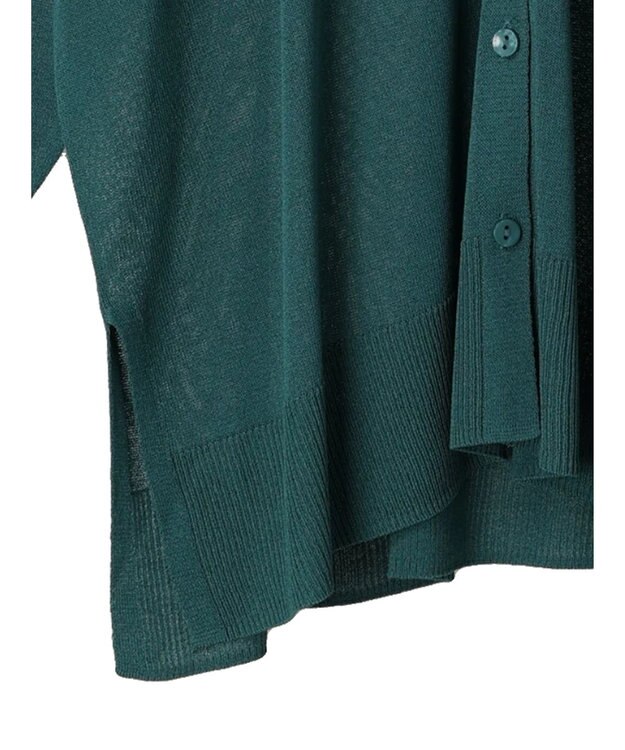 earth music&ecology 接触冷感Ｖネックカーディガン Green