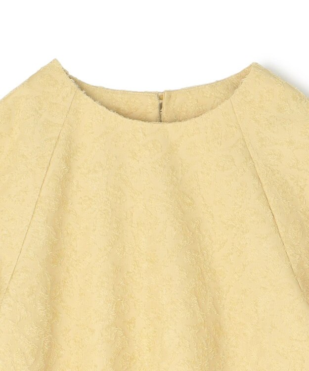 UNFILO L カットジャガードブラウス ライトイエロー