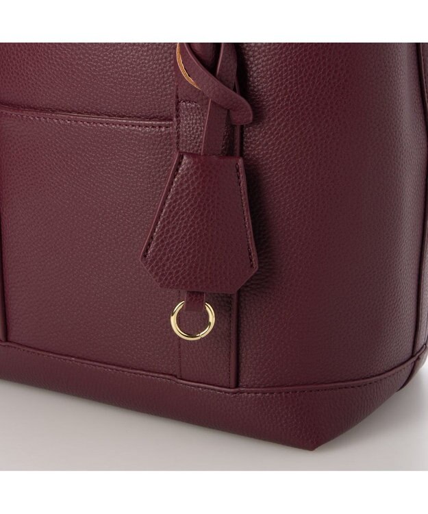 UNBILLION 【テレビ ドラマ着用アイテム】cachecache ショルダー付きパーテーション合成皮革トート ワイン