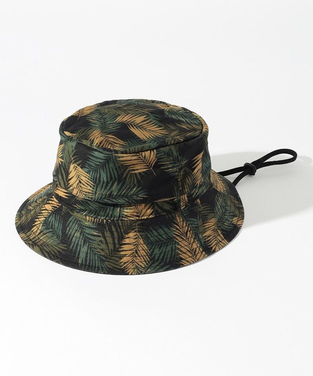 JOSEPH ABBOUD MOUNTAIN 【折り畳み可】ジャングルリーフプリント ポケッタブルバケット ハット ダークグリーン系6