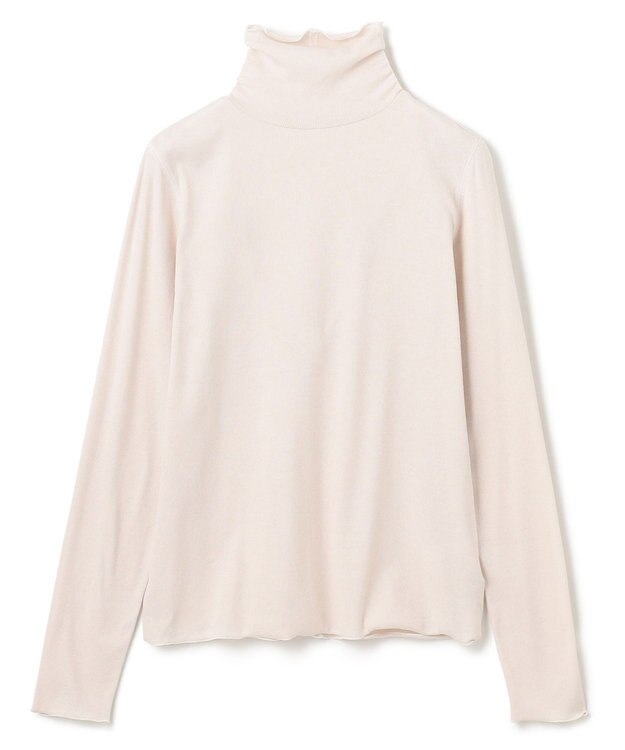 UNFILO 【暖かさ＆着心地の良さで大ヒット】コットンカシミヤ タートルネックカットソー グレージュ