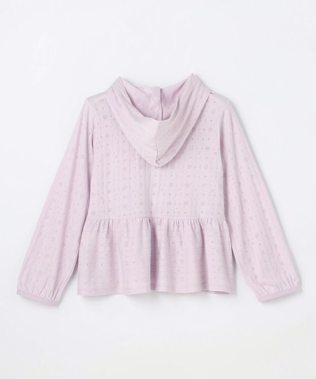 組曲 KIDS 【150-160㎝】 オパールレーシーパーカー ラベンダー