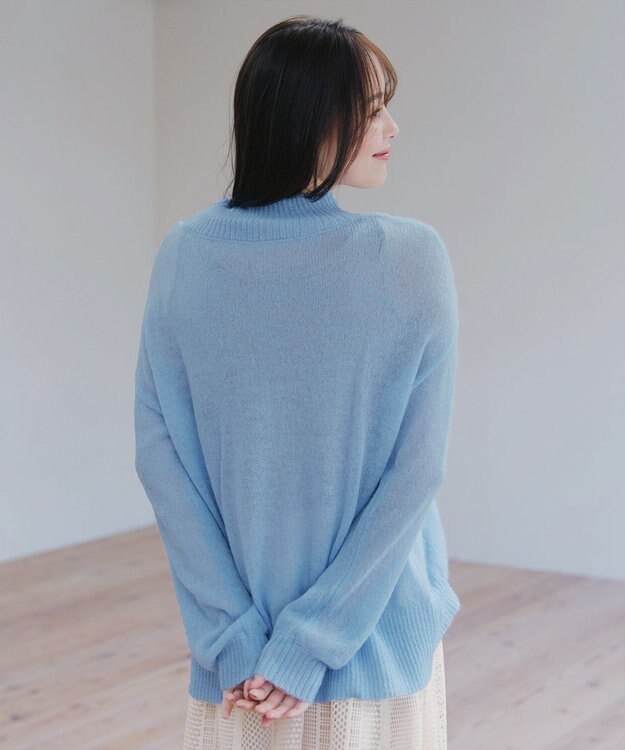 Tiaclasse 【洗える】シアープルオーバーニット サックス