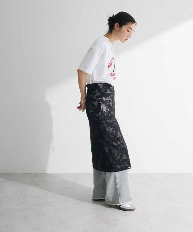 Green Parks レース巻きスカート Black