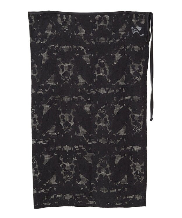 Green Parks レース巻きスカート Black