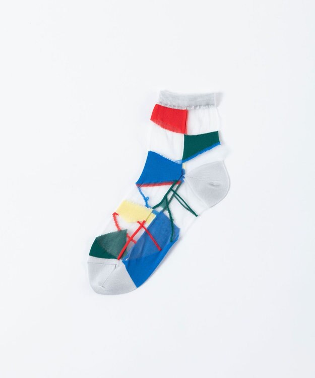 TRICOTE LINE PATCH SOCKS / ラインパッチソックス 90WHITE