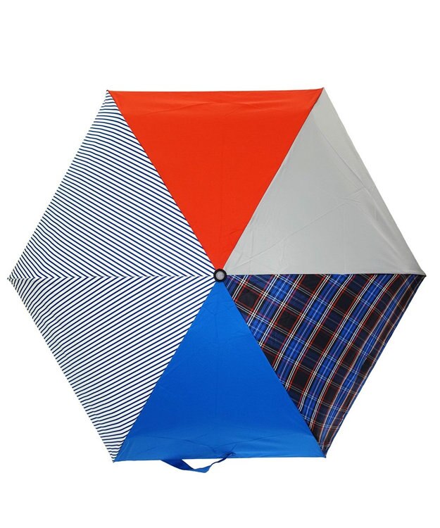 +RING 【UVカット95%以上】【UPF50＋】プラスリング ユニセックス 晴雨兼用 折傘 MLT T1311 マルチカラー