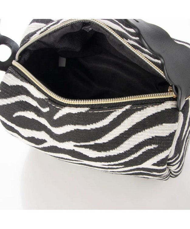 UNBILLION cachecache 波型ショルダースクエア2wayボストン ゼブラ