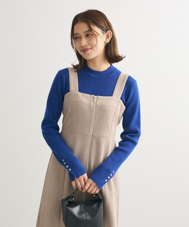 Green Parks ・ＥＬＥＮＣＡＲＥ　ＤＵＥ　スエードポンチジャンスカ Gray Beige