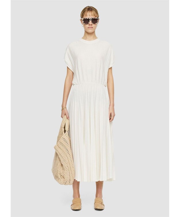 JOSEPH 【洗える】コットンプリッセ　ドレス Ivory