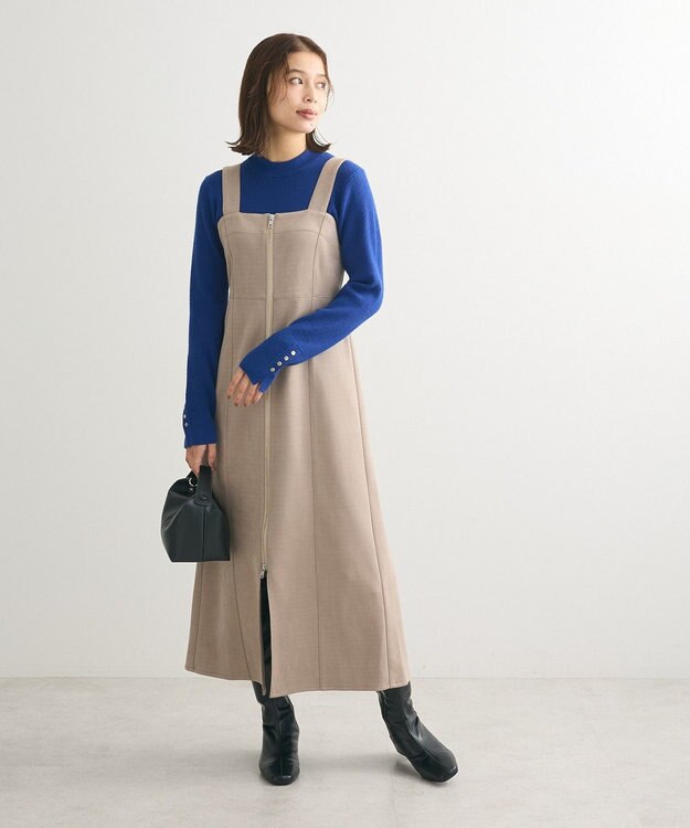 Green Parks ・ＥＬＥＮＣＡＲＥ　ＤＵＥ　スエードポンチジャンスカ Gray Beige