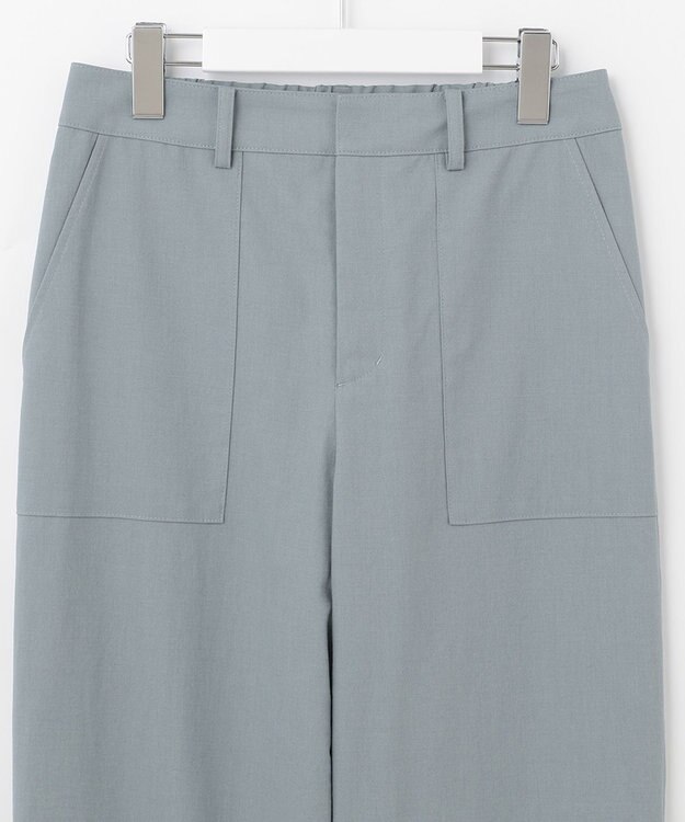 J.PRESS LADIES 【2WAY・洗える】ポリエステルリネンパンプキンシェル ベイカー パンツ スカイブルー系