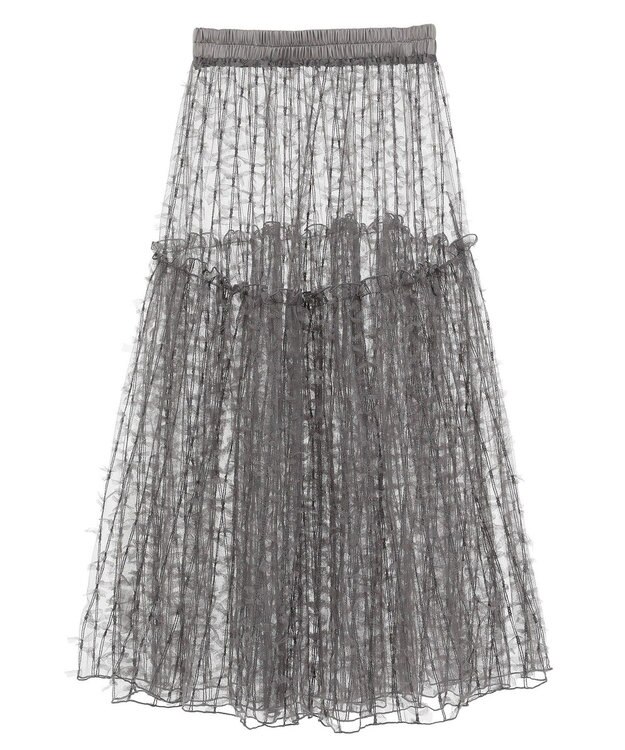 Green Parks ■高橋愛×ＧｒｅｅｎＰａｒｋｓチュールスカート Charcoal Gray