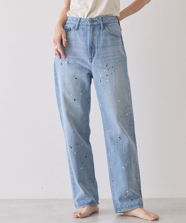 AMERICAN HOLIC ルーズストレートペイントデニム Light Indigo
