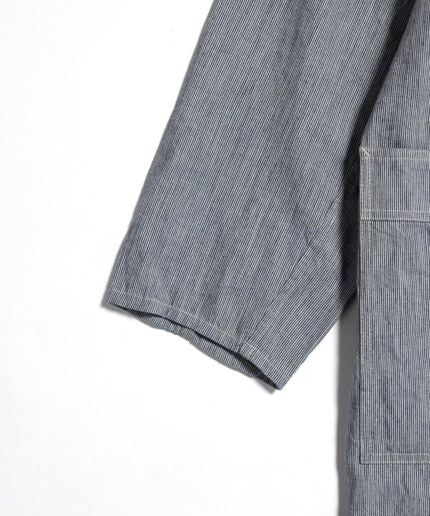 LENO LIGHT HICKORY ATERIER COAT《UNISEX》/ ヒッコリーアトリエコート WHITE STRIPE
