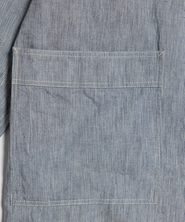 LENO LIGHT HICKORY ATERIER COAT《UNISEX》/ ヒッコリーアトリエコート WHITE STRIPE