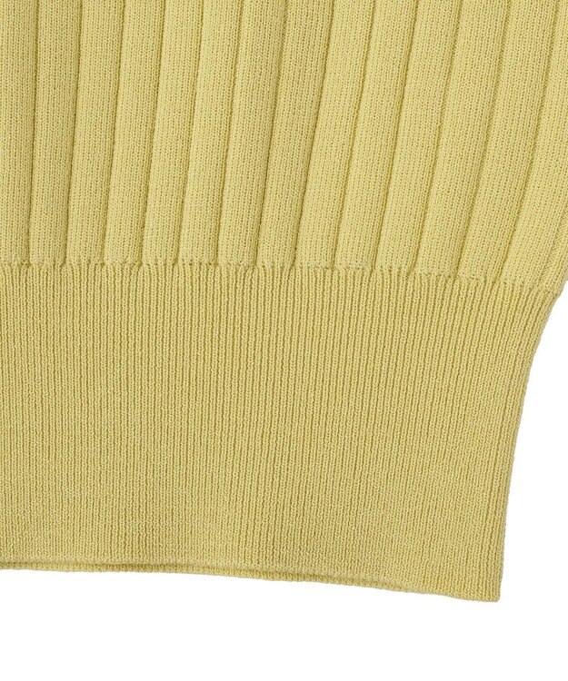 YECCA VECCA 【マシンウォッシャブル】ノースリーブリブニット Yellow