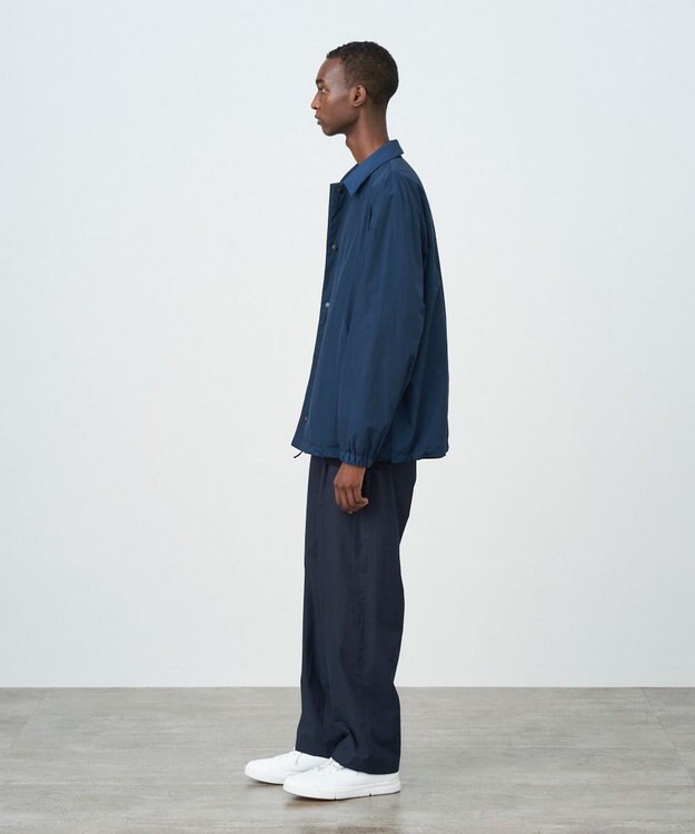 ATON COTTON TYPEWRITER | イージーテーパードパンツ - UNISEX NAVY