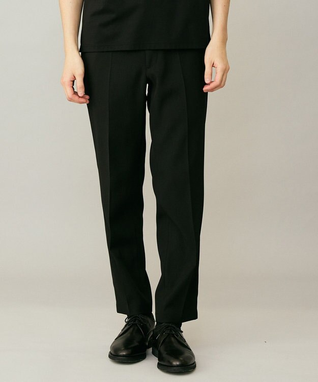 UNFILO MENS 【OCEANS 雑誌・web・YouTube 掲載】WOOL TOUCH 機能美パンツ スリム【東レ開発のウール見え高機能素材】 ブラック