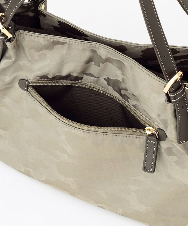 LA BAGAGERIE シャドージャカード 2WAYミニトートバッグ グレージュ