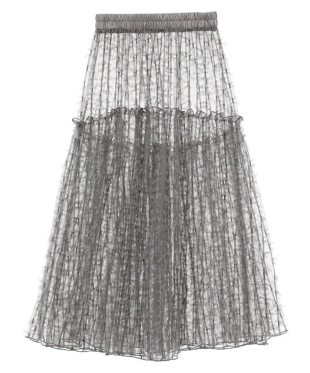 Green Parks ■高橋愛×ＧｒｅｅｎＰａｒｋｓチュールスカート Charcoal Gray