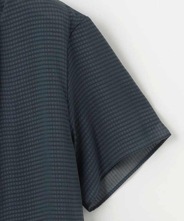 J.PRESS LADIES L 【速乾】サッカーチェック カットソー シーグリーン系3