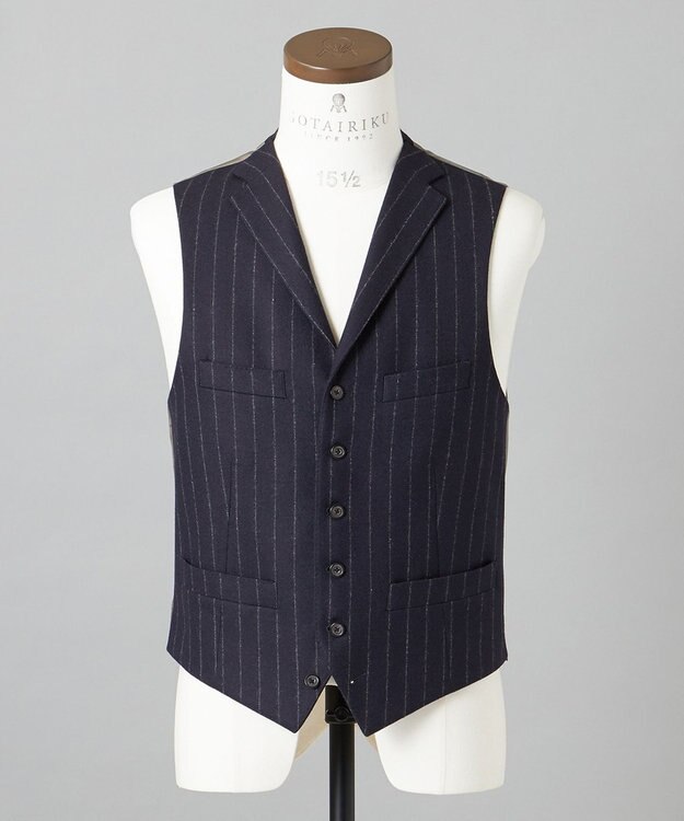 GOTAIRIKU 【MARLING&EVANS】FLANNEL スリーピーススーツ ネイビー系1