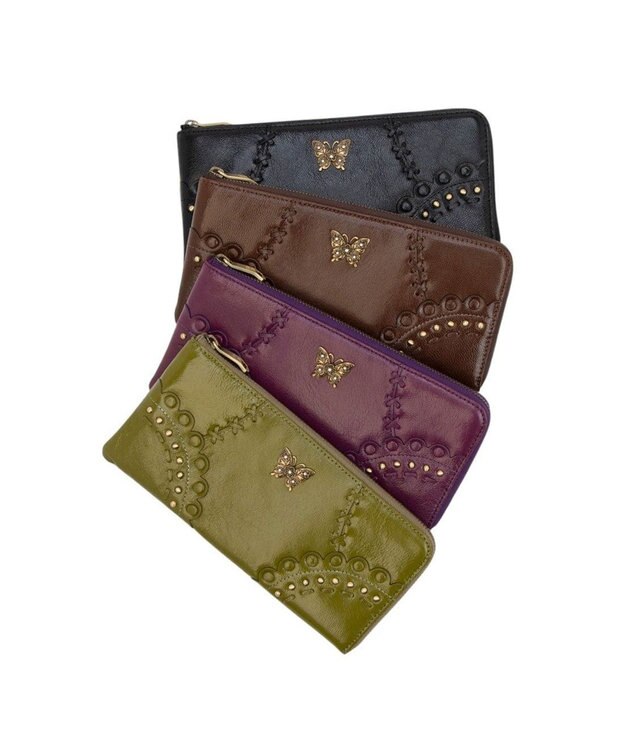 ANNA SUI マチルダ 薄マチ長財布 クロ
